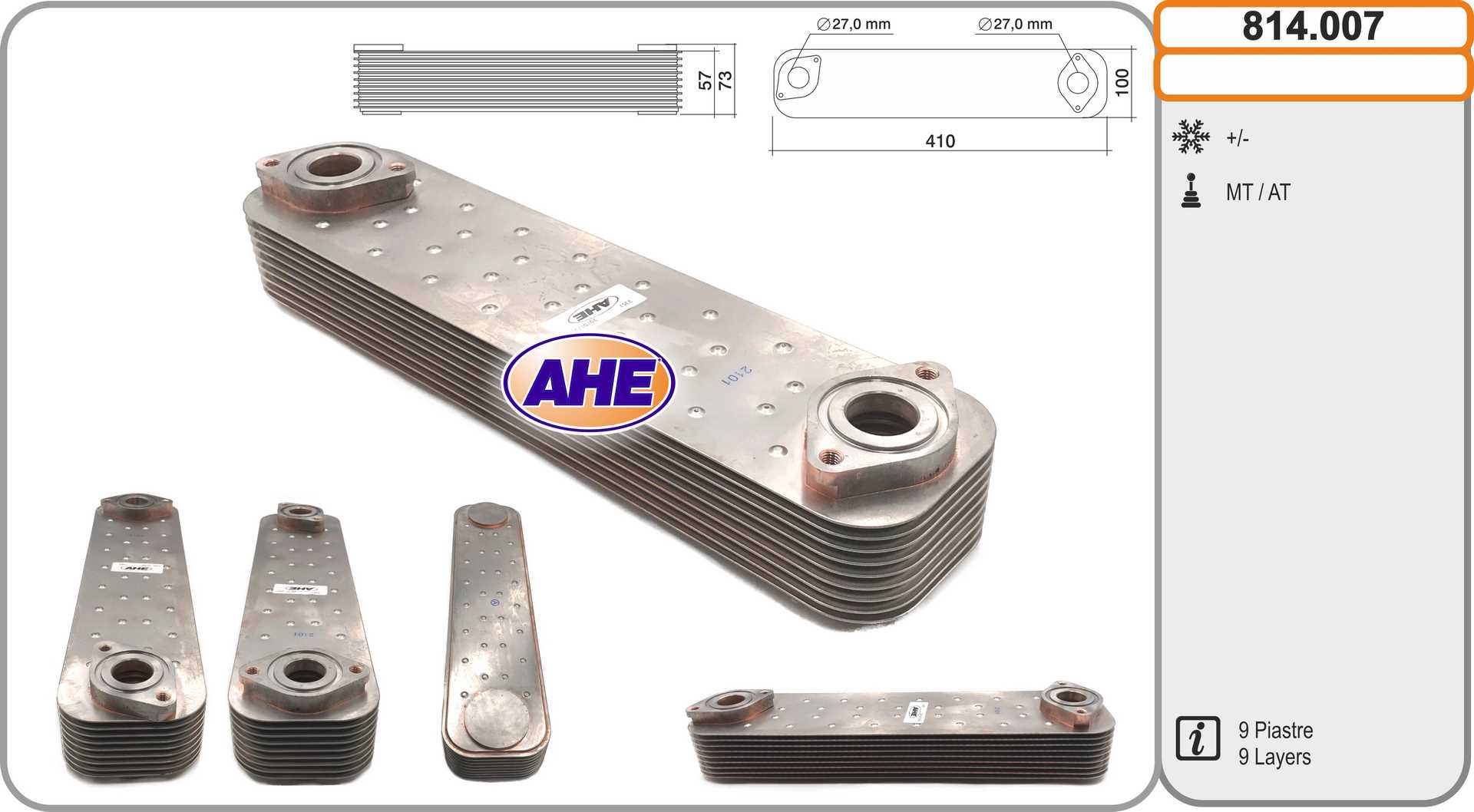 AHE 814.007 Radiatore olio,...