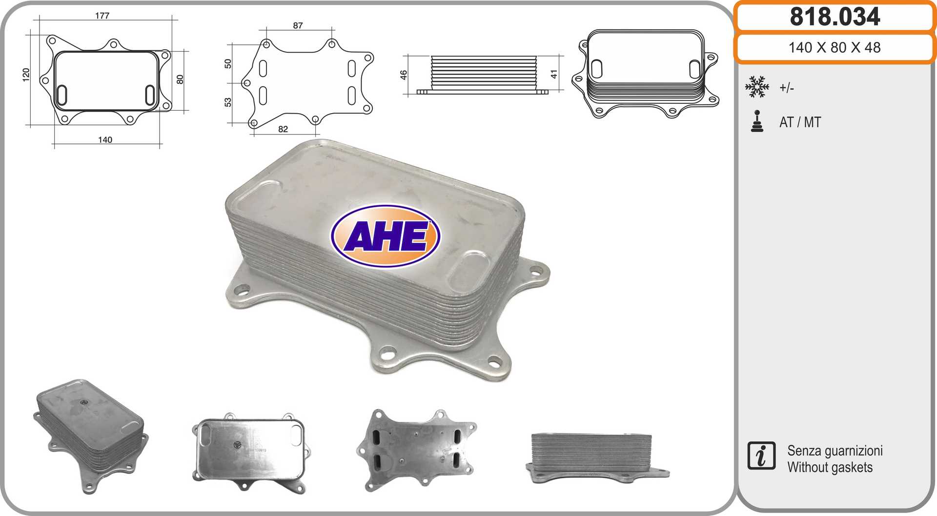 AHE 818.034 Radiatore olio,...