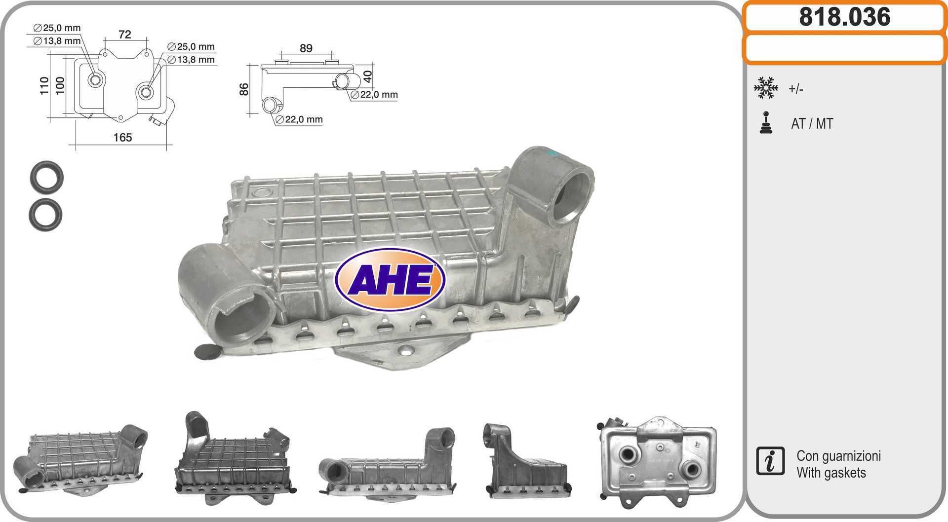 AHE 818.036 Radiatore olio,...