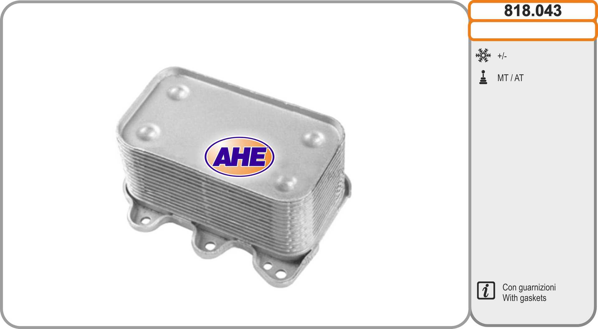 AHE 818.043 Radiatore olio,...