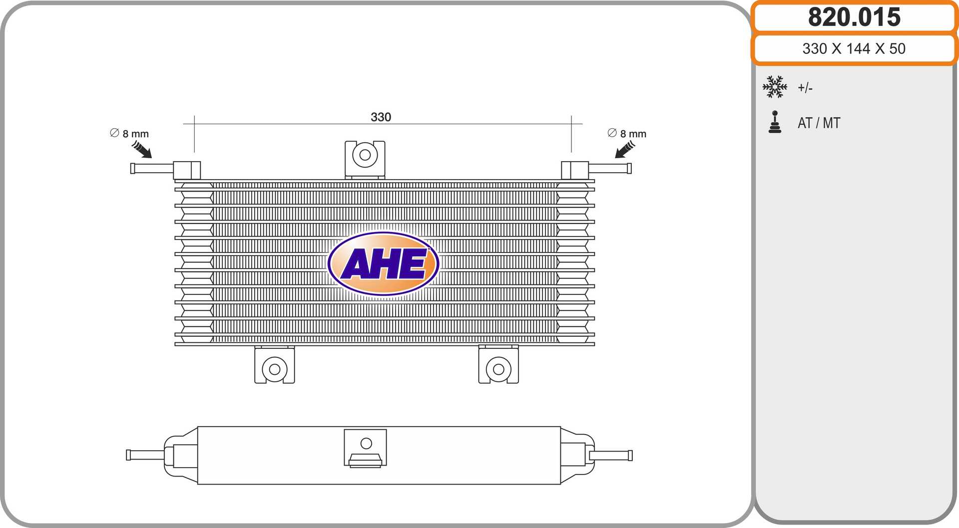 AHE 820.015 Radiatore olio,...