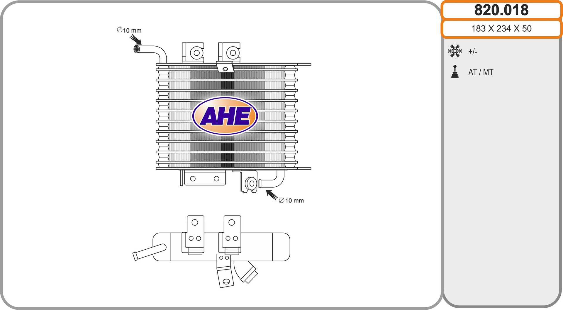 AHE 820.018 Radiatore olio,...