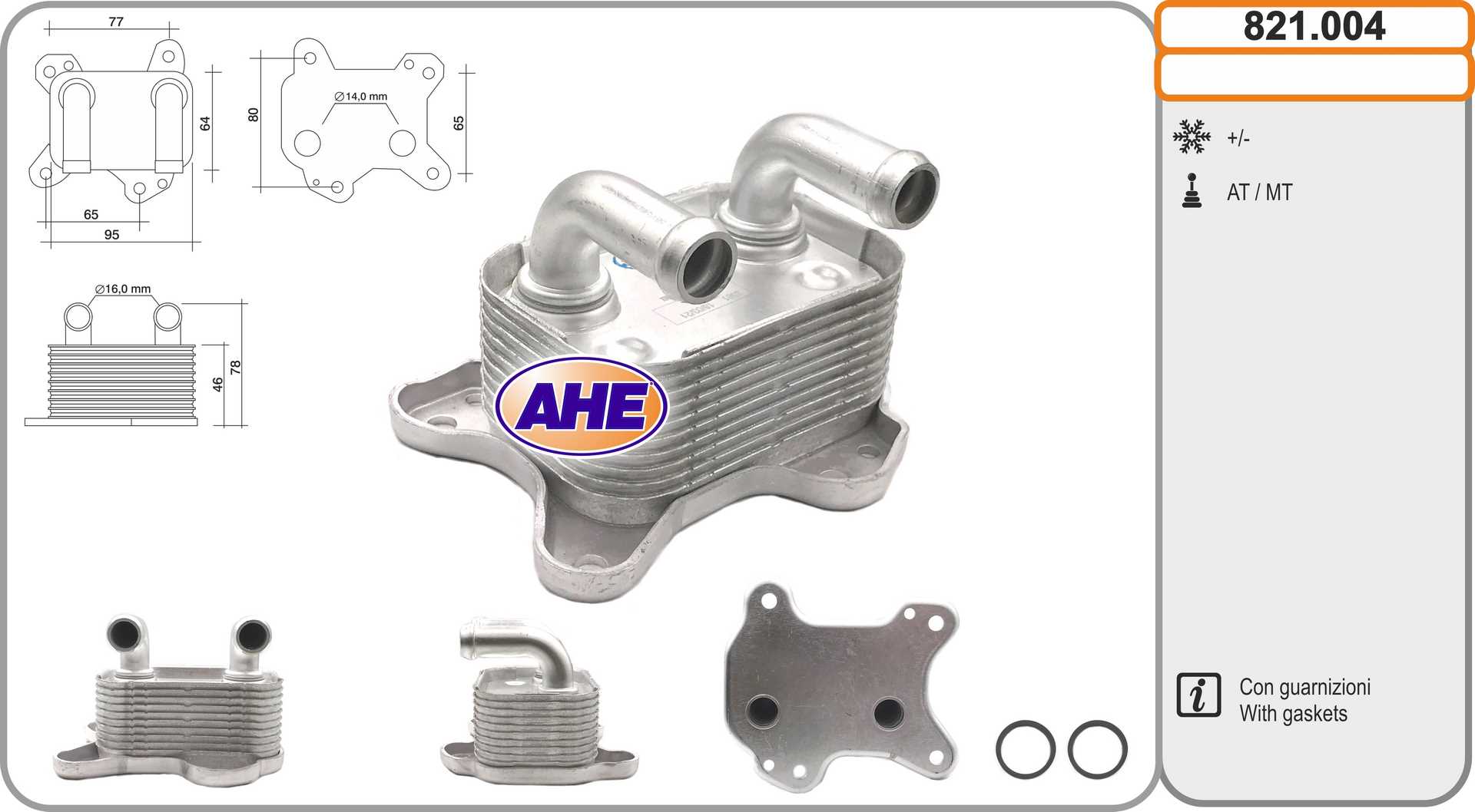 AHE 821.004 Radiatore olio,...