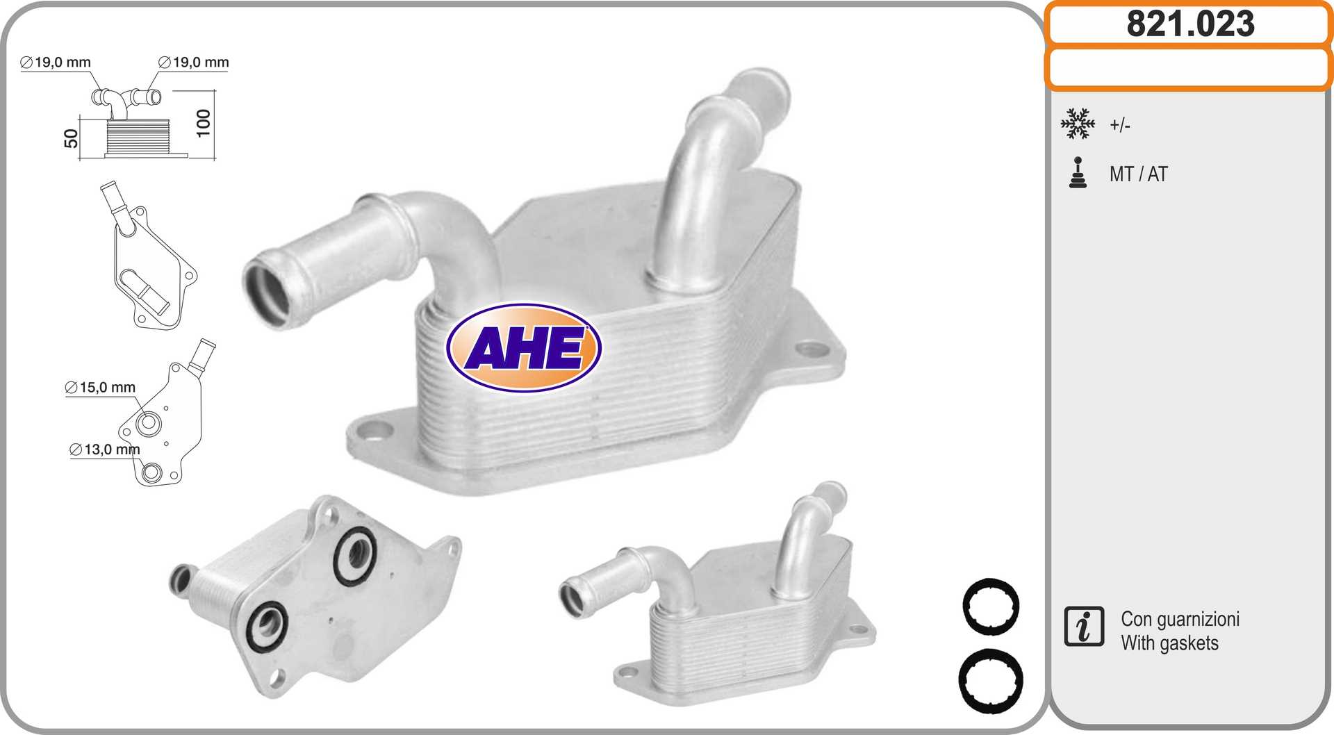AHE 821.023 Radiatore olio,...