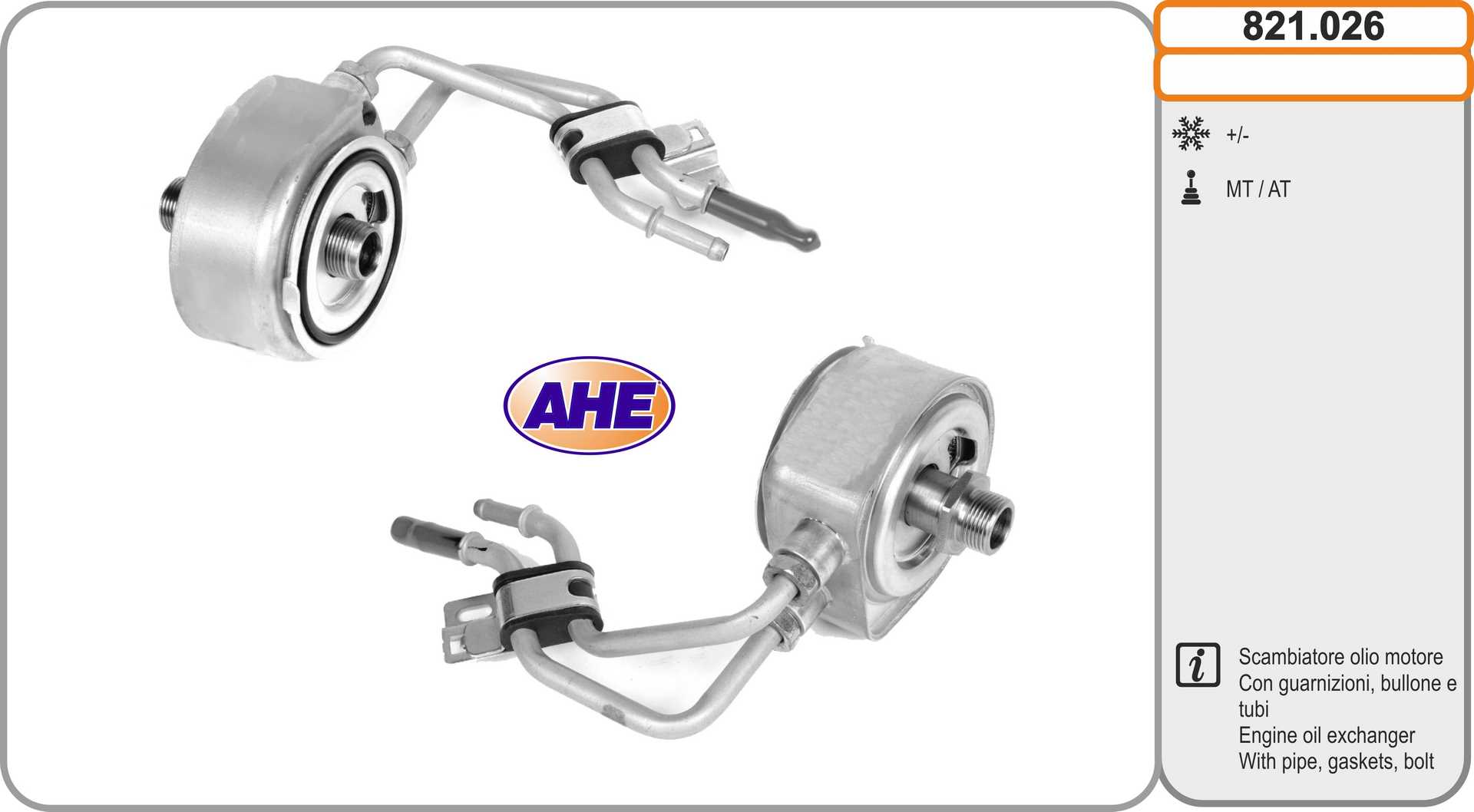 AHE 821.026 Radiatore olio,...