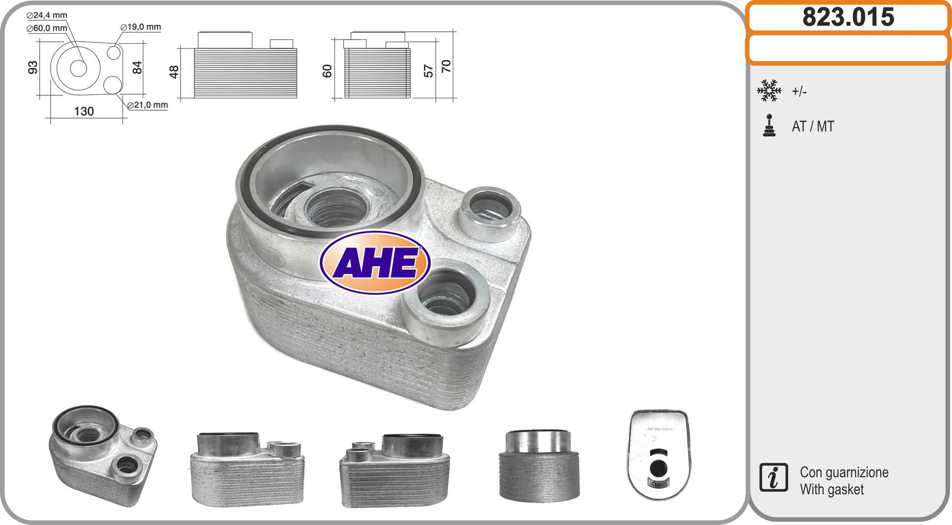 AHE 823.015 Radiatore olio,...