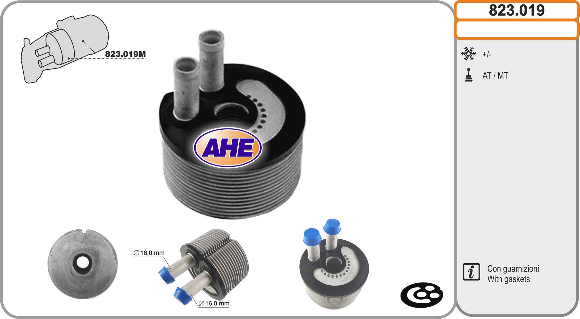 AHE 823.019 Radiatore olio,...