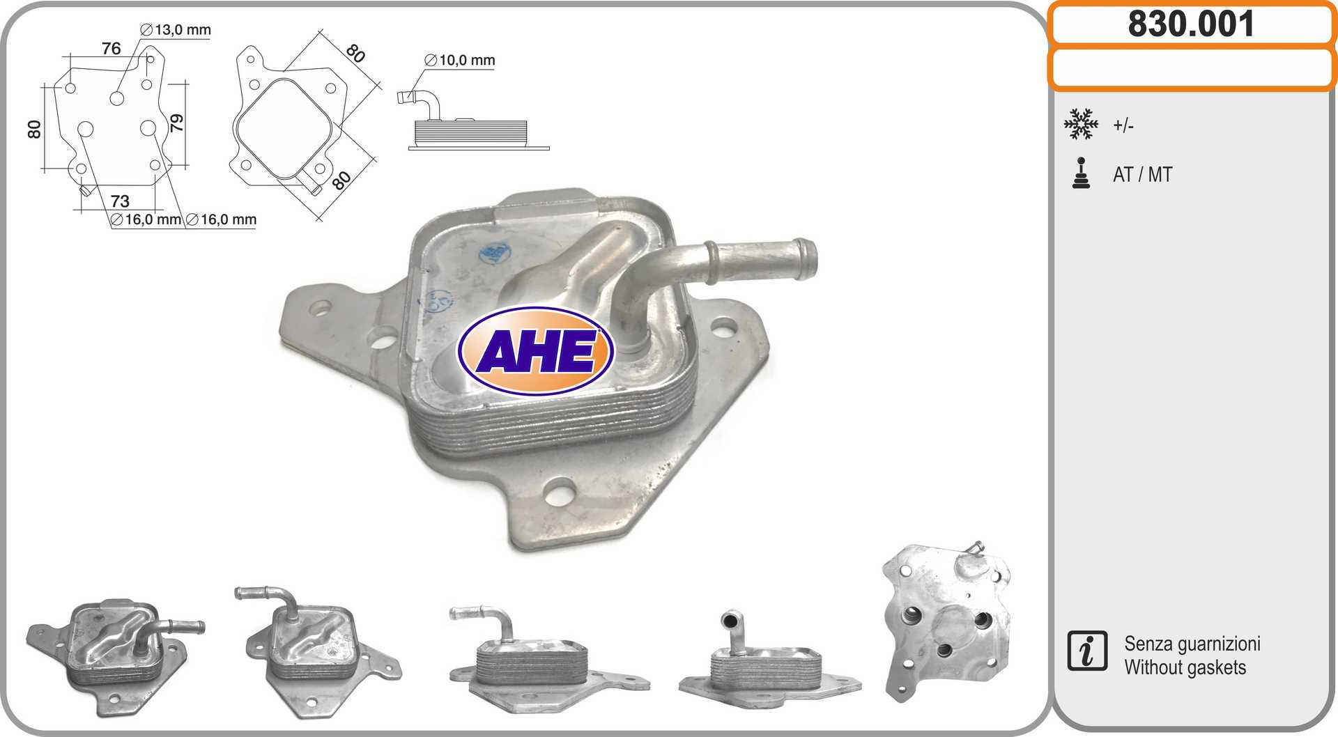 AHE 830.001 Radiatore olio,...