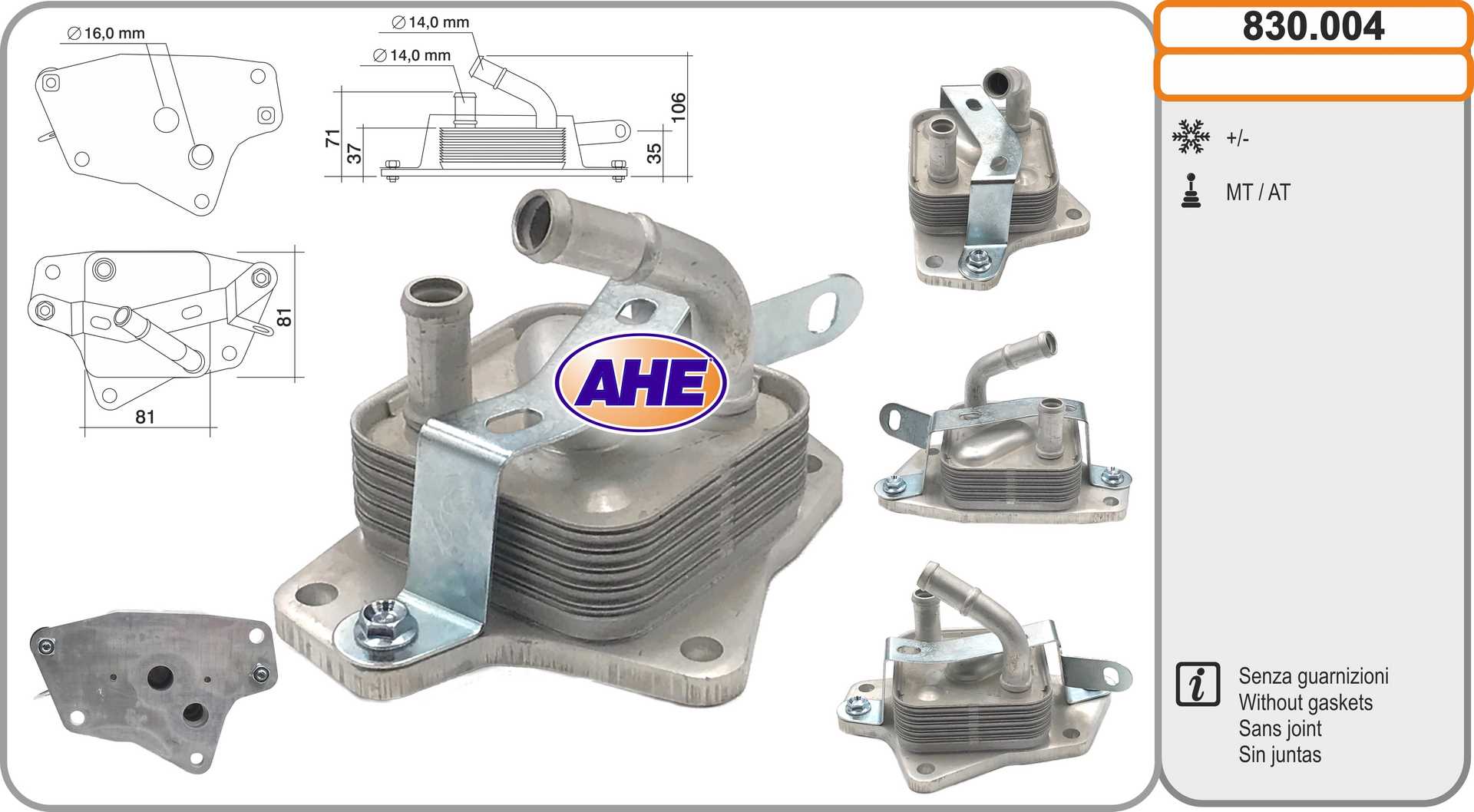 AHE 830.004 Radiatore olio,...
