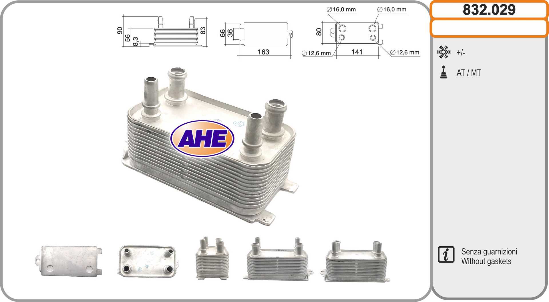 AHE 832.029 Radiatore olio,...