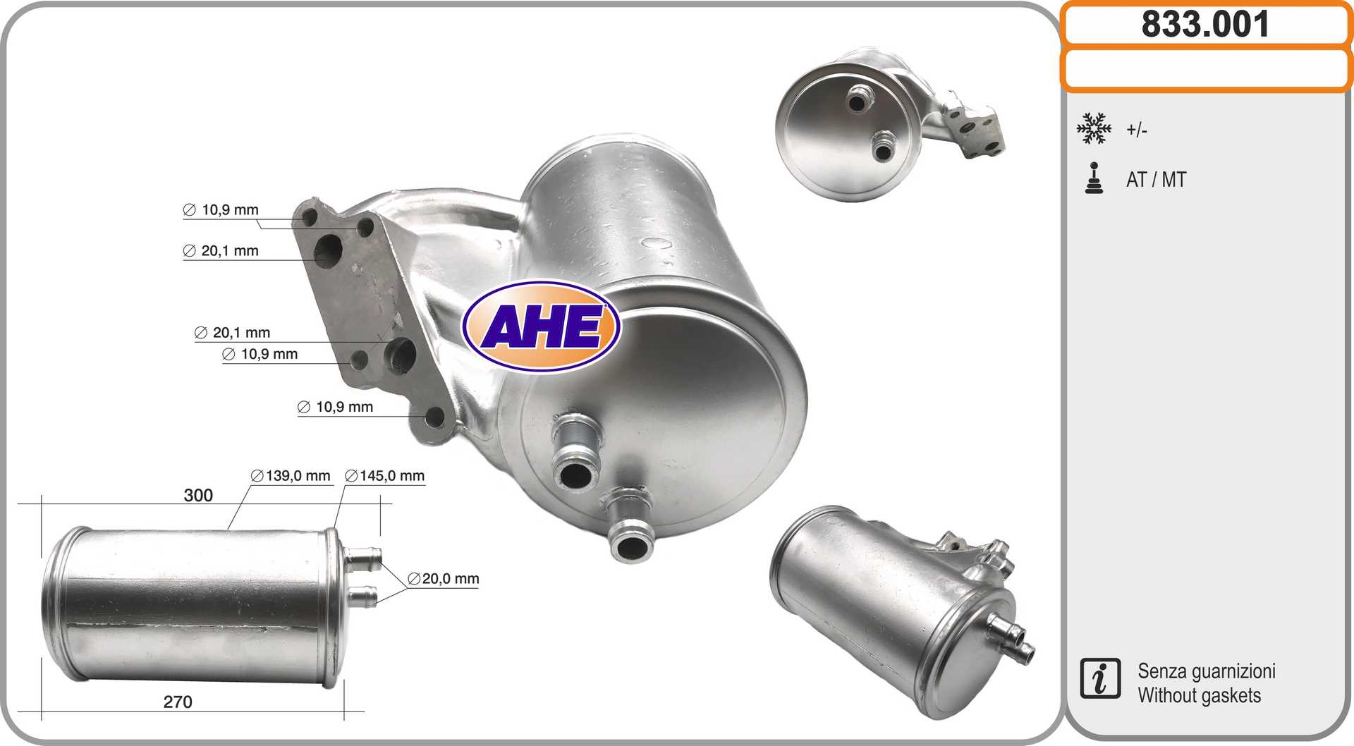 AHE 833.001 Radiatore olio,...