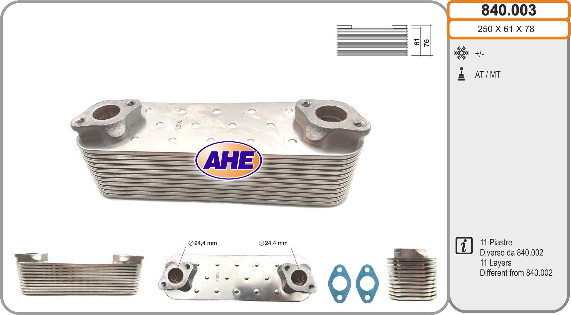 AHE 840.003 Radiatore olio,...