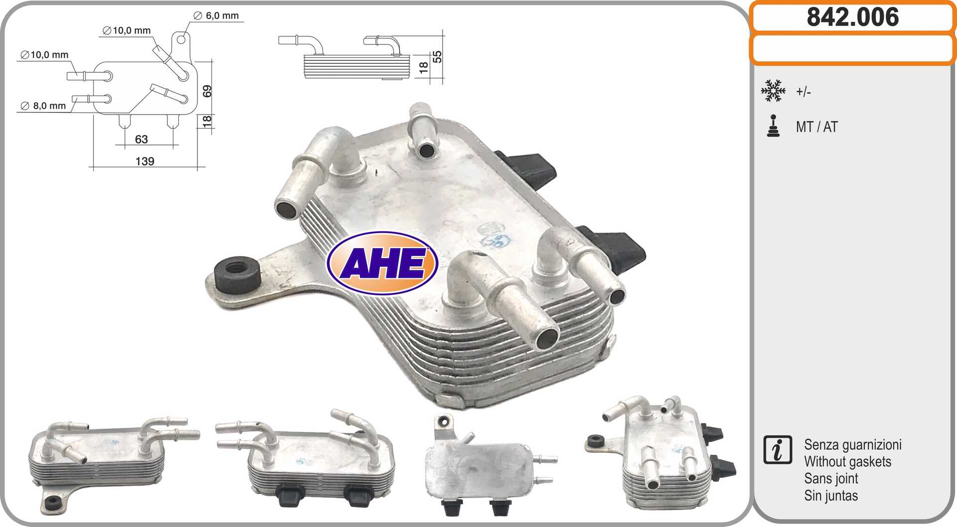 AHE 842.006 Radiatore olio,...