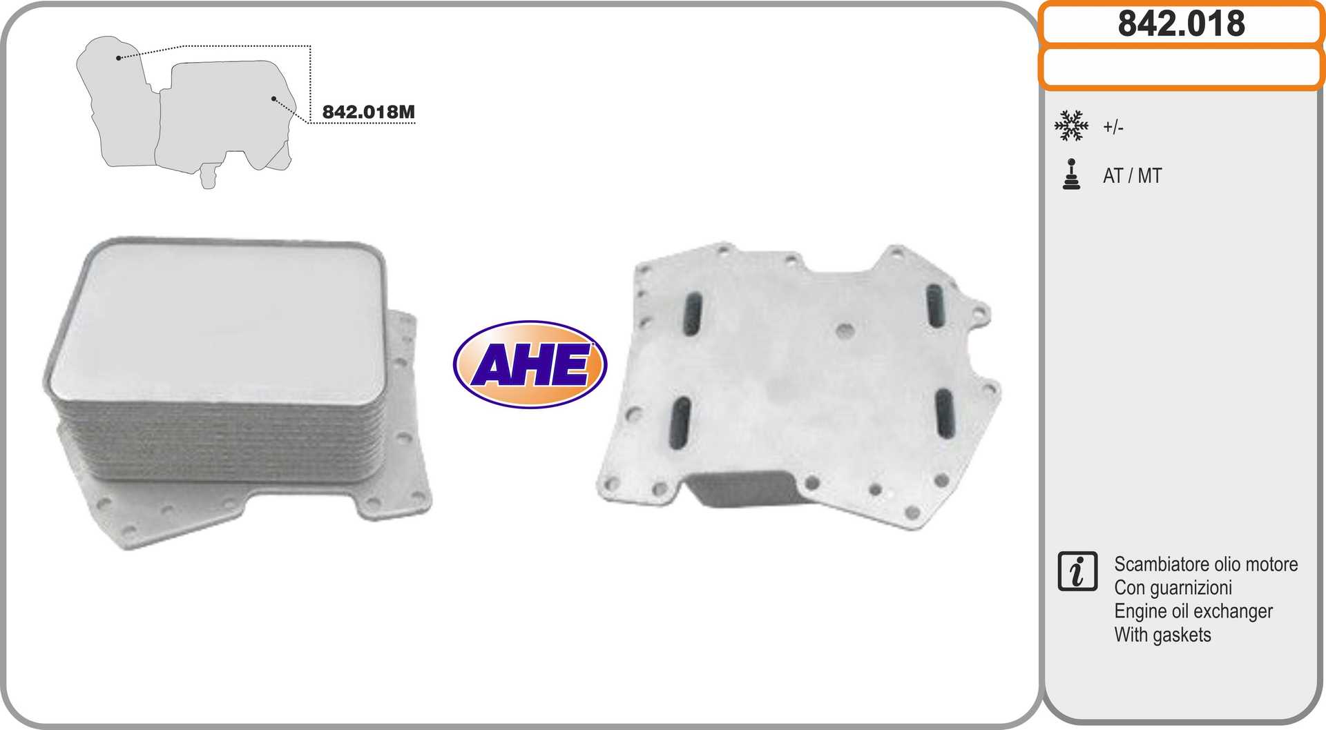 AHE 842.018 Radiatore olio,...