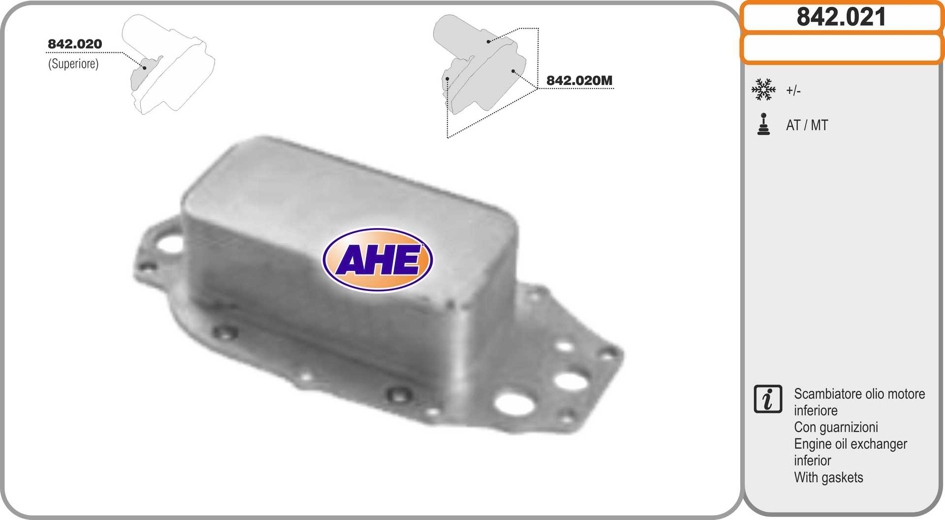 AHE 842.021 Radiatore olio,...
