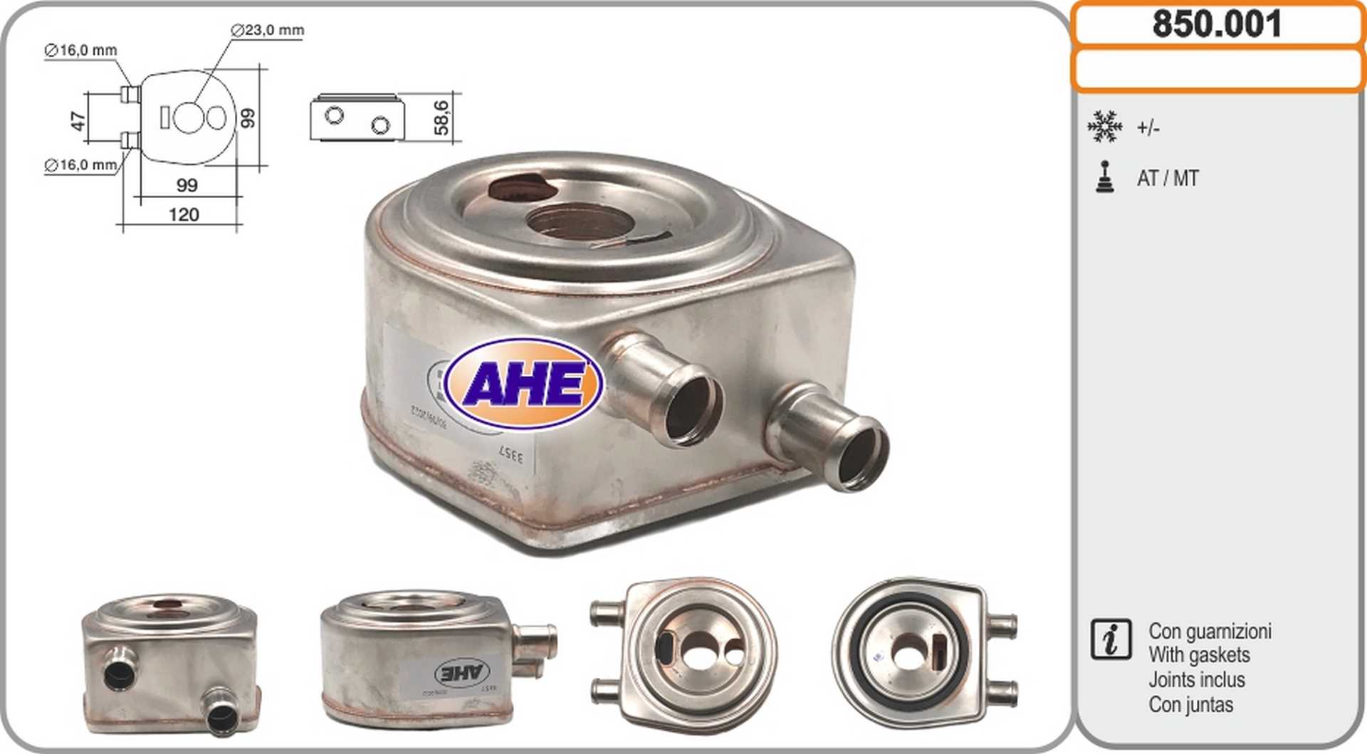 AHE 850.001 Radiatore olio,...
