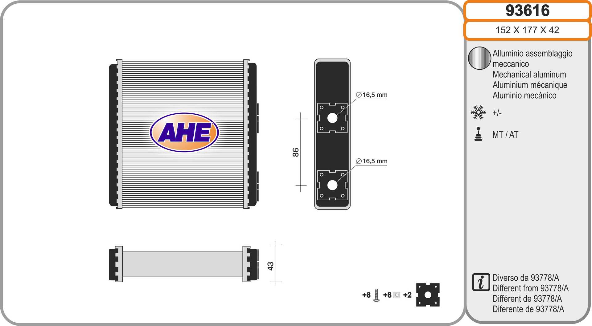 AHE 93616 Scambiatore...