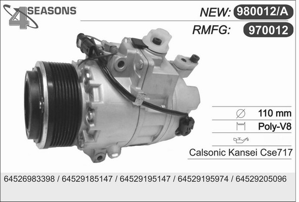 AHE 970012 Compressore,...