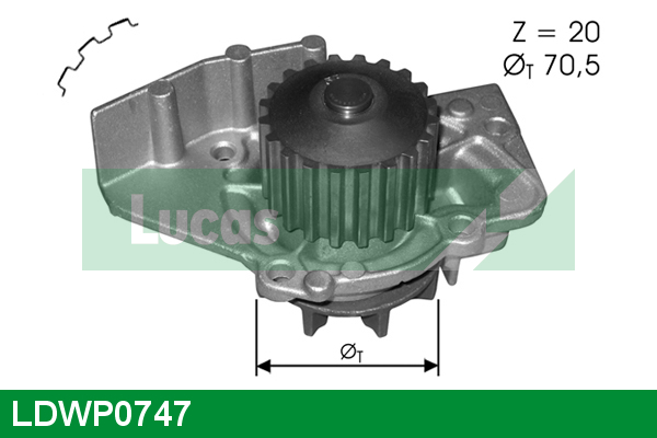 LUCAS ENGINE DRIVE LDWP0747...