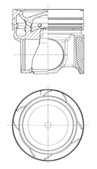 KOLBENSCHMIDT 41297600 Piston for DAF VAN HOOL