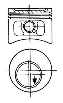 KOLBENSCHMIDT 93827620 Piston for MERCEDES-BENZ