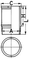 KOLBENSCHMIDT 89476810 Cylinder Liner for FORD FORD USA VW