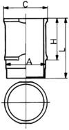 KOLBENSCHMIDT 89060110 Cylinder Liner for RENAULT VOLVO