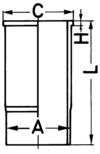 KOLBENSCHMIDT 88772810 Cylinder Liner for INTERNATIONAL