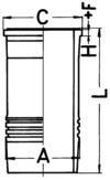 KOLBENSCHMIDT 89834110 Cylinder Liner for FORD IRISBUS IVECO