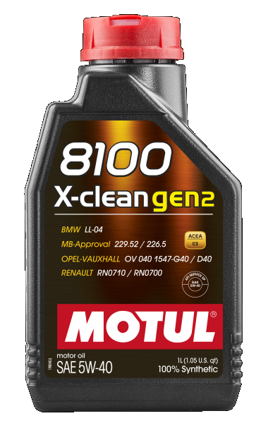 MOTUL 109761 8100 X-CLEAN GEN2 5W-40 Motoröl