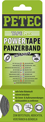 PETEC 86105 POWERTAPE PANZERBAND, SCHWARZ Klebeband