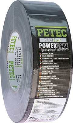 PETEC 86150 POWERTAPE PANZERBAND, SCHWARZ Klebeband