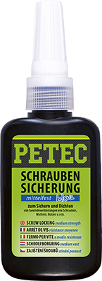 PETEC 91050 SCHRAUBENSICHERUNG MITTELFEST, blau Schraubensicherung