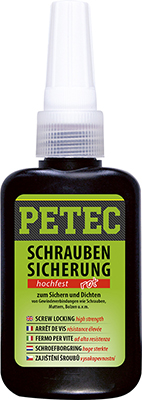 PETEC 92050 SCHRAUBENSICHERUNG HOCHFEST, rot Schraubensicherung