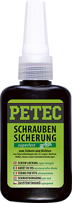 PETEC 93050 SCHRAUBENSICHERUNG SUPERFEST, grün Buchsen/Lager-Klebstoff
