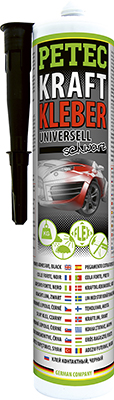 PETEC 94229 Kraftkleber, schwarz universell & stark Karosserieklebstoff