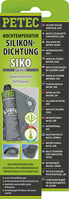 PETEC 97680 Hochtemperatur-Silikondichtung, SIKO grau Motorendichtmasse Dichtung, Ansaugkrümmer