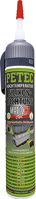 PETEC 97820 Hochtemperatur-Silikondichtung, MATIC rot Motorendichtmasse Dichtstoff