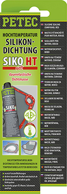 PETEC 97880 Hochtemperatur-Silikondichtung, SIKO rot Motorendichtmasse Dichtstoff