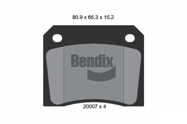 BENDIX Braking BPD1673 Sada brzdových platničiek kotúčovej brzdy