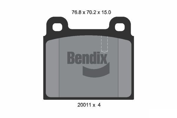 BENDIX Braking BPD1677 Sada brzdových platničiek kotúčovej brzdy
