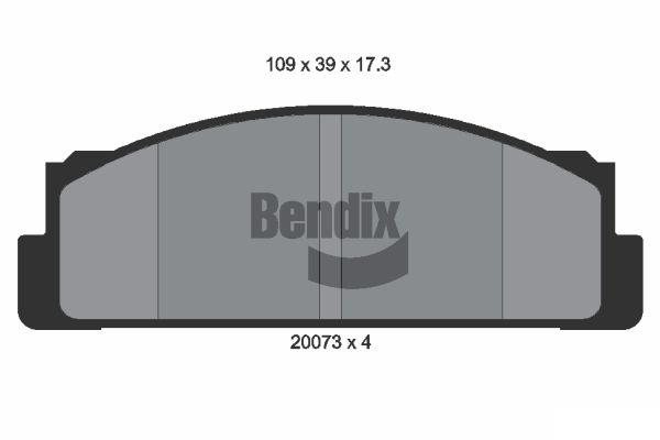 BENDIX Braking BPD1680 Sada brzdových platničiek kotúčovej brzdy