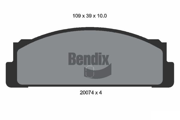 BENDIX Braking BPD1681 Sada brzdových platničiek kotúčovej brzdy