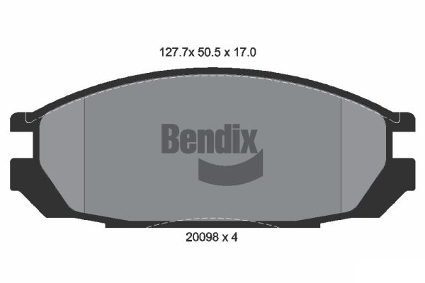 BENDIX Braking BPD1683 Sada brzdových platničiek kotúčovej brzdy