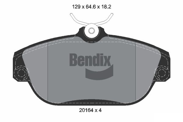 BENDIX Braking BPD1688 Sada brzdových platničiek kotúčovej brzdy