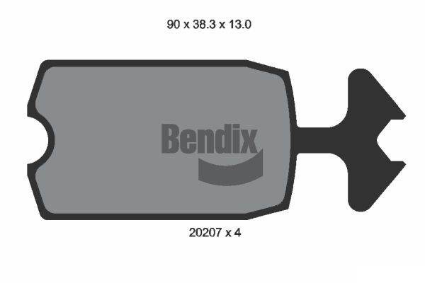 BENDIX Braking BPD1689 Sada brzdových platničiek kotúčovej brzdy