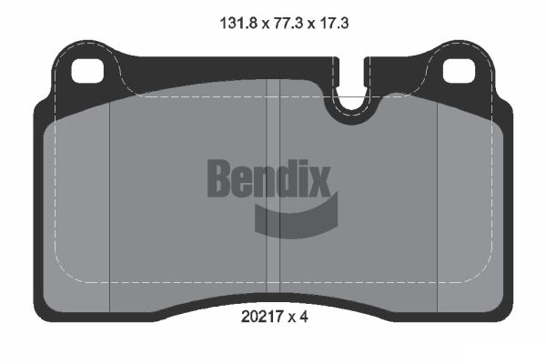 BENDIX Braking BPD1690 Sada brzdových platničiek kotúčovej brzdy