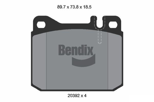 BENDIX Braking BPD1704 Sada brzdových platničiek kotúčovej brzdy