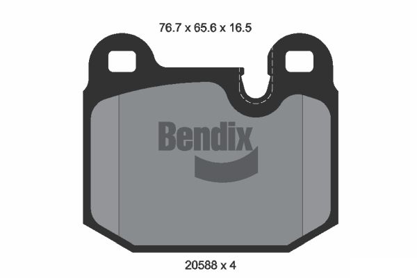 BENDIX Braking BPD1712 Sada brzdových platničiek kotúčovej brzdy
