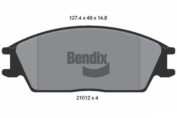 BENDIX Braking BPD1539 Sada brzdových platničiek kotúčovej brzdy
